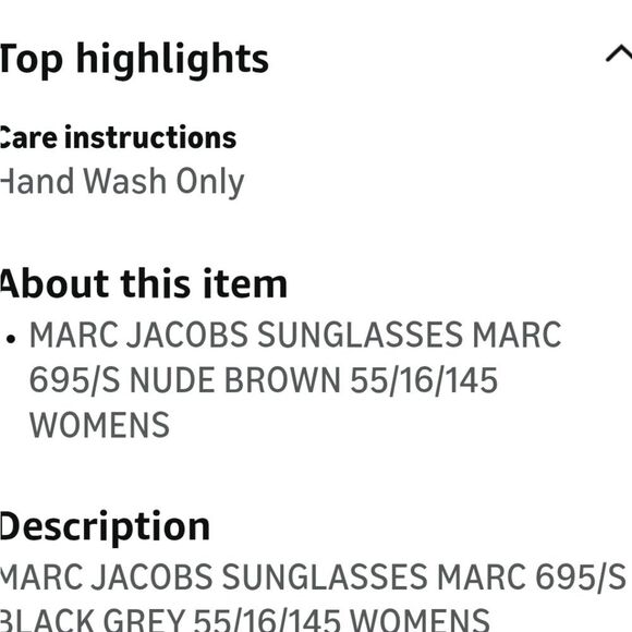 Marc Jacobs 695/S NOYHA 550 16 145V Logo Tonal Acetate Square Sunglasses main image 6